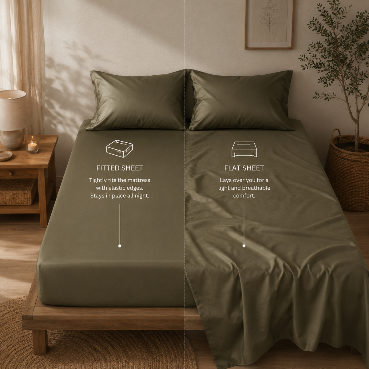 Parure de lit rafraîchissante 100 % TENCEL™ Lyocell