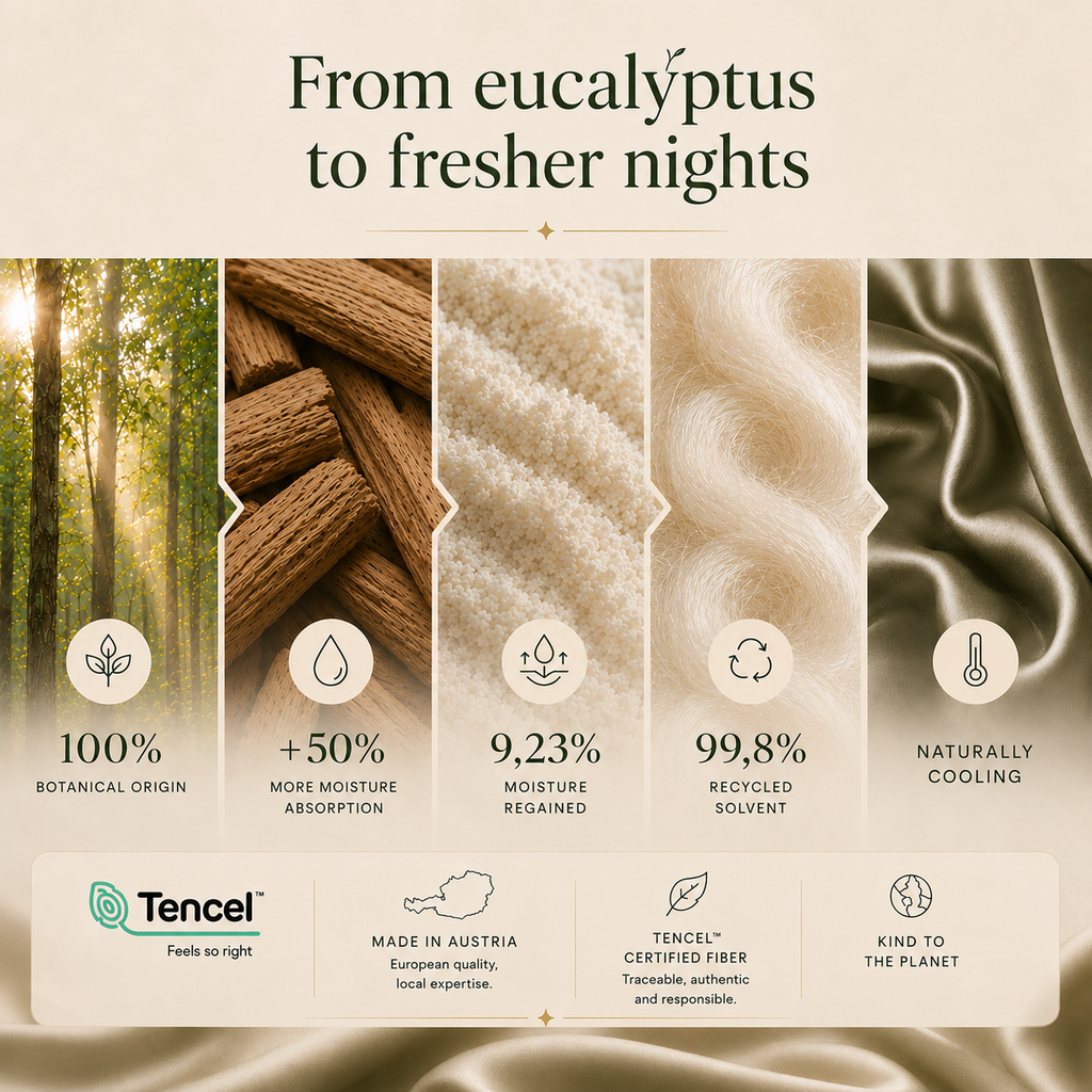 Parure de lit rafraîchissante 100 % TENCEL™ Lyocell